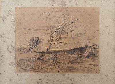 un dessin représentant un oiseau perché sur une branche d'arbre
