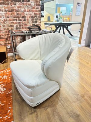 Fauteuil à roulettes modèle 7360 HIMOLLA en cuir grainé écru… - Photo 1