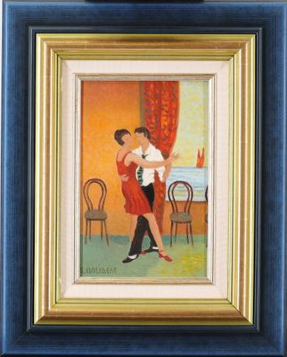 une image représentant un tableau où l'on voit un homme et une femme en train de danser