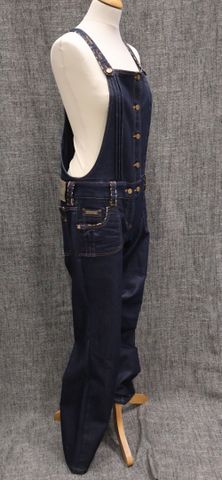 GALLIANO – Salopette large en Jean avec finition passementerie bo...