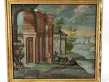 an image of a painting of a painting of a man and a woman in a landscape