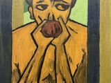 tableau représentant un homme les mains sur le visage
