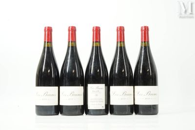 six bouteilles de vin sont alignées sur une surface blanche