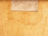 a piece of wood with a piece of fabric on top of it
