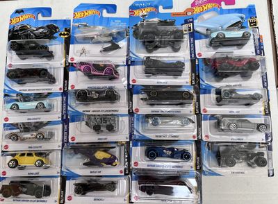 a lot of hot wheels on display in the box