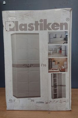 Armoire 2 portes avec étagères et penderie TITANIUM PLASTIKE…