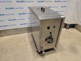 an image of a stainless steel counter top with a water dispenser