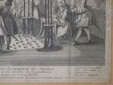a drawing of a group of people in a room