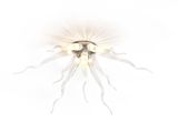 a white ceiling light that is hanging from the ceiling