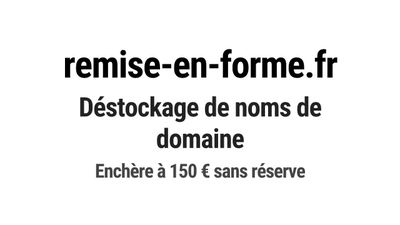 Nom de domaine remise-en-forme.