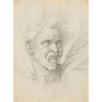 ÉCole Francaise Vers 1800 LA Furie, D'Apres Michel-Ange