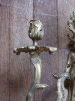 PAIRE D'APPLIQUES à trois bras de lumière en bronze ciselé e… (photo 4)