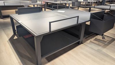 6 TABLES de présentation métalliques à deux niveaux avec sép…