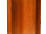 an image of a wooden table with a curved top