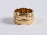 an image of a gold ring with the word coffee on it