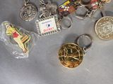 a lot of key chains that are on a table