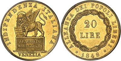 a gold coin with a lion on top of it
