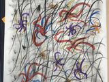 dessin représentant un dessin d'un ensemble de notes de musique sur une feuille de papier