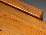 a close up of a piece of wood on a table