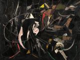 an image of a painting of a woman surrounded by other people