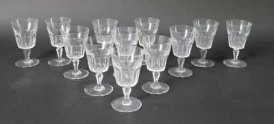 a lot of empty wine glasses on the table