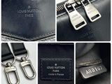 louis vuitton black leather shoulder bag with silver hardware