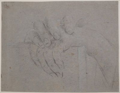 École bolonaise, XVIIe siècle Deux mains reposant sur un liv…