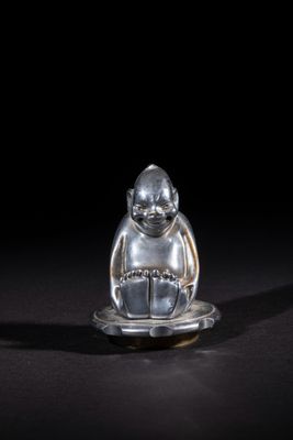 PRINCE DES FETICHES Signé AEL Mascotte automobile en bronze …