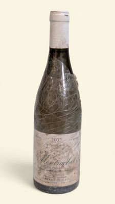 une bouteille de vin posée sur une table