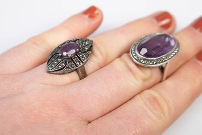 LOT DE DEUX BAGUES En argent 925°/°° - Photo 1