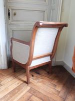 BERGERE en acajou et placage d'acajou à dossier renversé, su… (photo 6)