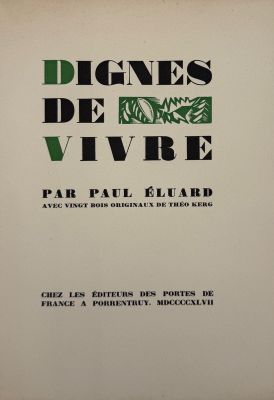 the front cover of a book with a green design on it