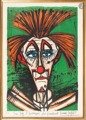 une image représentant un tableau d'un clown aux cheveux roux