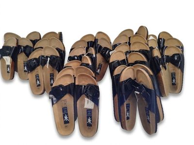 Lot de 20 sandales - Mules ergonomiques vernies noires - Mul…