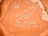 a close up of a piece of cloth with a label on it
