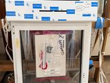 a picture of a refrigerator that is in the process of being installed