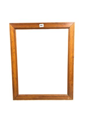 wooden picture frame isolated on a white background with clipping for text