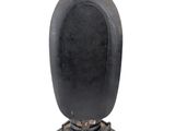 an image of a black vase on a stand on a white background