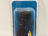 an image of a black cord in a package on a white surface