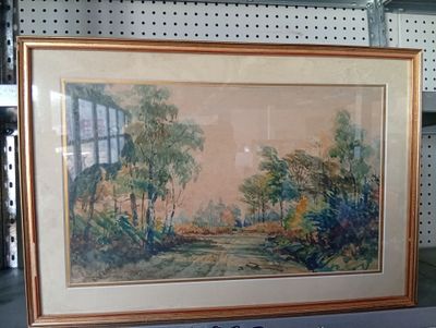 a picture of a painting on a shelf in a store