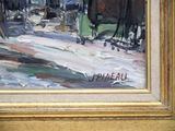 a picture of a painting of a street in a city