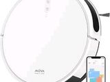 une image d'un aspirateur robotisé avec un téléphone à côté