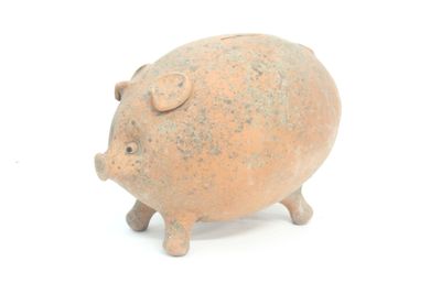 Tireline au cochon en terre cuite, la sortie s'effectuant pa… - Photo 1