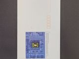 a close up of a piece of paper with a picture on it