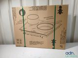 cardboard box with a picture of a glass and a bowl on it