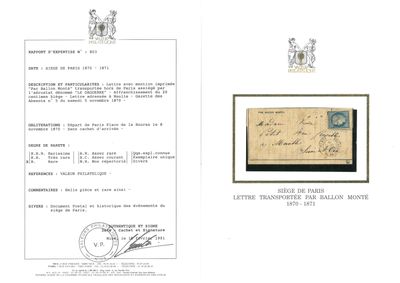 Ballon Monté LE DAGUERRE. 20c. Siège obl. étoile 1 s/Gazette des Absen - Photo 1