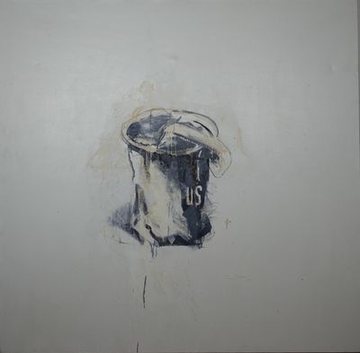 un dessin représentant un seau accroché au mur