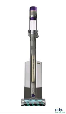 a close up of a vacuum cleaner on a white background