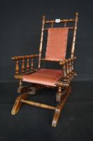 fauteuil à bascule victorien ancien pour enfant