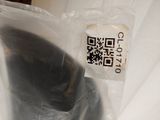a close up of a shoe in a plastic bag